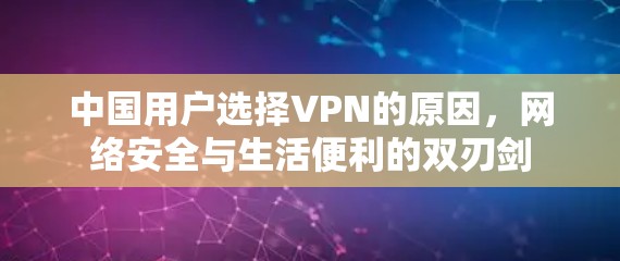 中国用户选择VPN的原因,网络安全与生活便利的双刃剑 中国用户选择VPN的原因,网络安全与生活便利的双刃剑