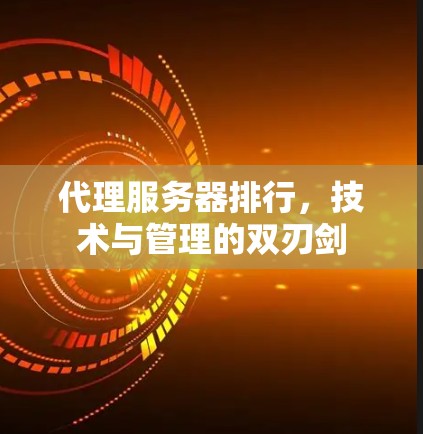 代理服务器排行，技术与管理的双刃剑